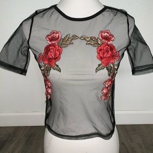 Rose mesh top